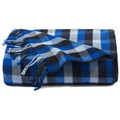 Blue Bamboo Plaid Blanket